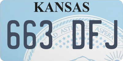 KS license plate 663DFJ
