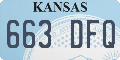 KS license plate 663DFQ