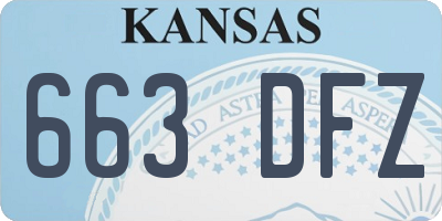 KS license plate 663DFZ