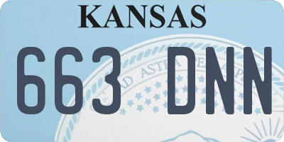 KS license plate 663DNN