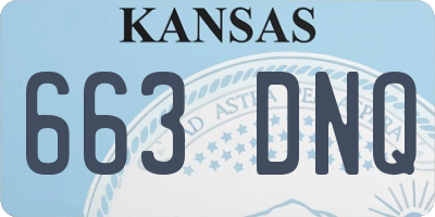 KS license plate 663DNQ