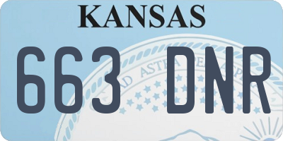 KS license plate 663DNR