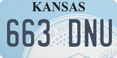 KS license plate 663DNU