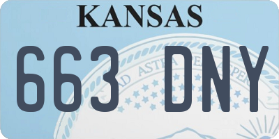 KS license plate 663DNY