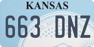 KS license plate 663DNZ