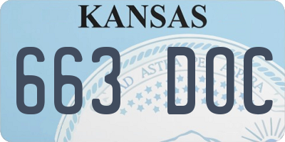 KS license plate 663DOC
