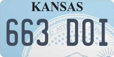 KS license plate 663DOI