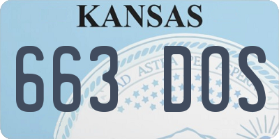 KS license plate 663DOS