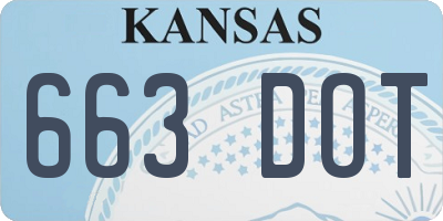 KS license plate 663DOT