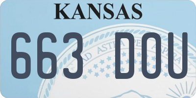 KS license plate 663DOU