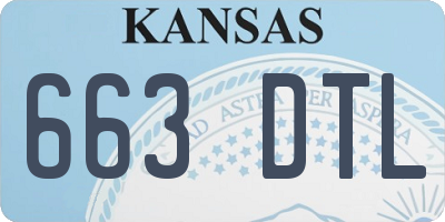 KS license plate 663DTL