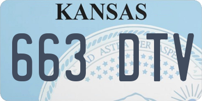 KS license plate 663DTV