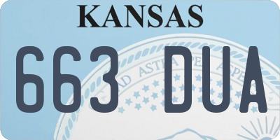 KS license plate 663DUA