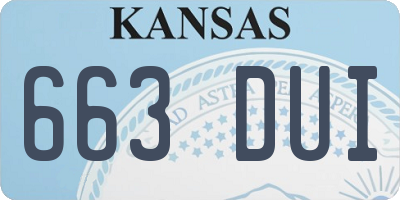 KS license plate 663DUI