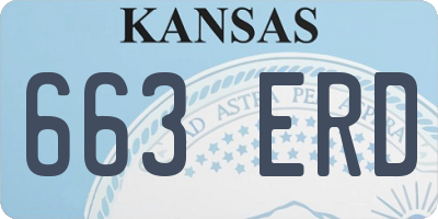 KS license plate 663ERD