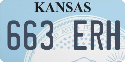 KS license plate 663ERH