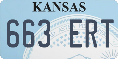 KS license plate 663ERT