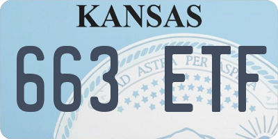 KS license plate 663ETF