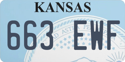 KS license plate 663EWF