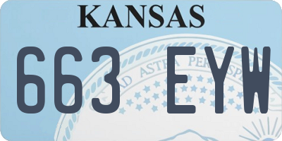 KS license plate 663EYW