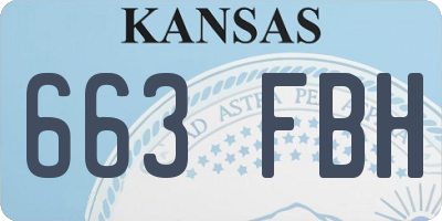 KS license plate 663FBH