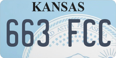 KS license plate 663FCC