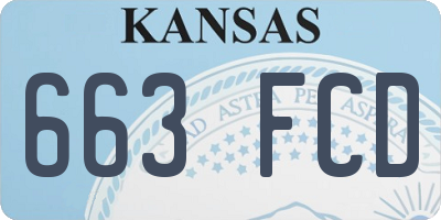 KS license plate 663FCD