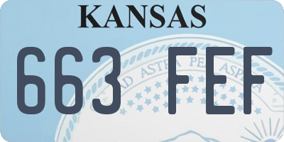 KS license plate 663FEF