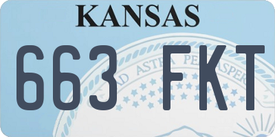 KS license plate 663FKT