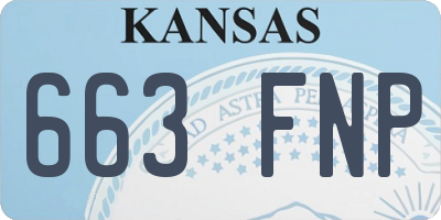 KS license plate 663FNP