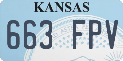 KS license plate 663FPV