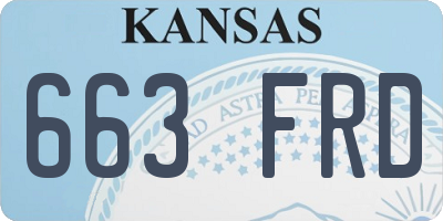 KS license plate 663FRD