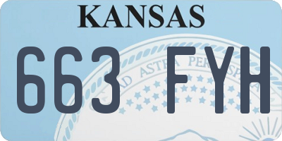 KS license plate 663FYH