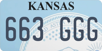 KS license plate 663GGG