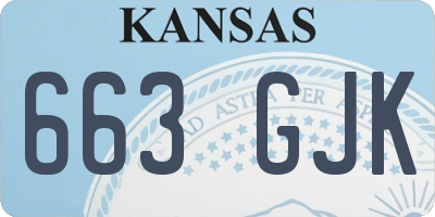 KS license plate 663GJK