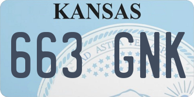 KS license plate 663GNK