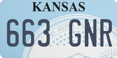 KS license plate 663GNR