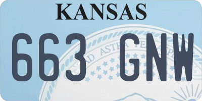 KS license plate 663GNW