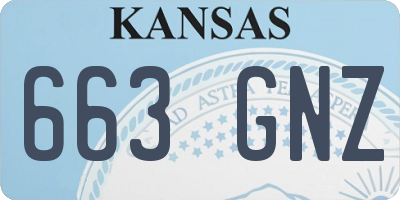 KS license plate 663GNZ