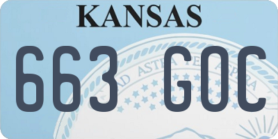 KS license plate 663GOC