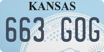 KS license plate 663GOG