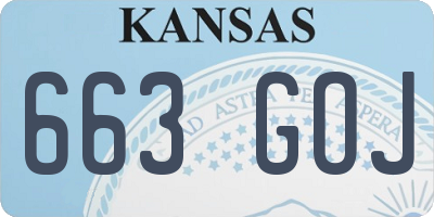 KS license plate 663GOJ