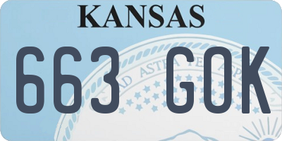 KS license plate 663GOK