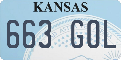 KS license plate 663GOL