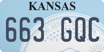 KS license plate 663GQC