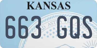 KS license plate 663GQS