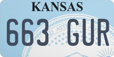 KS license plate 663GUR