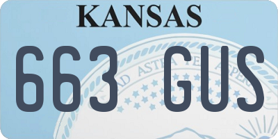 KS license plate 663GUS
