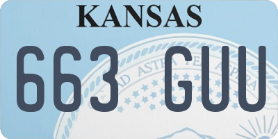 KS license plate 663GUU