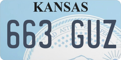 KS license plate 663GUZ